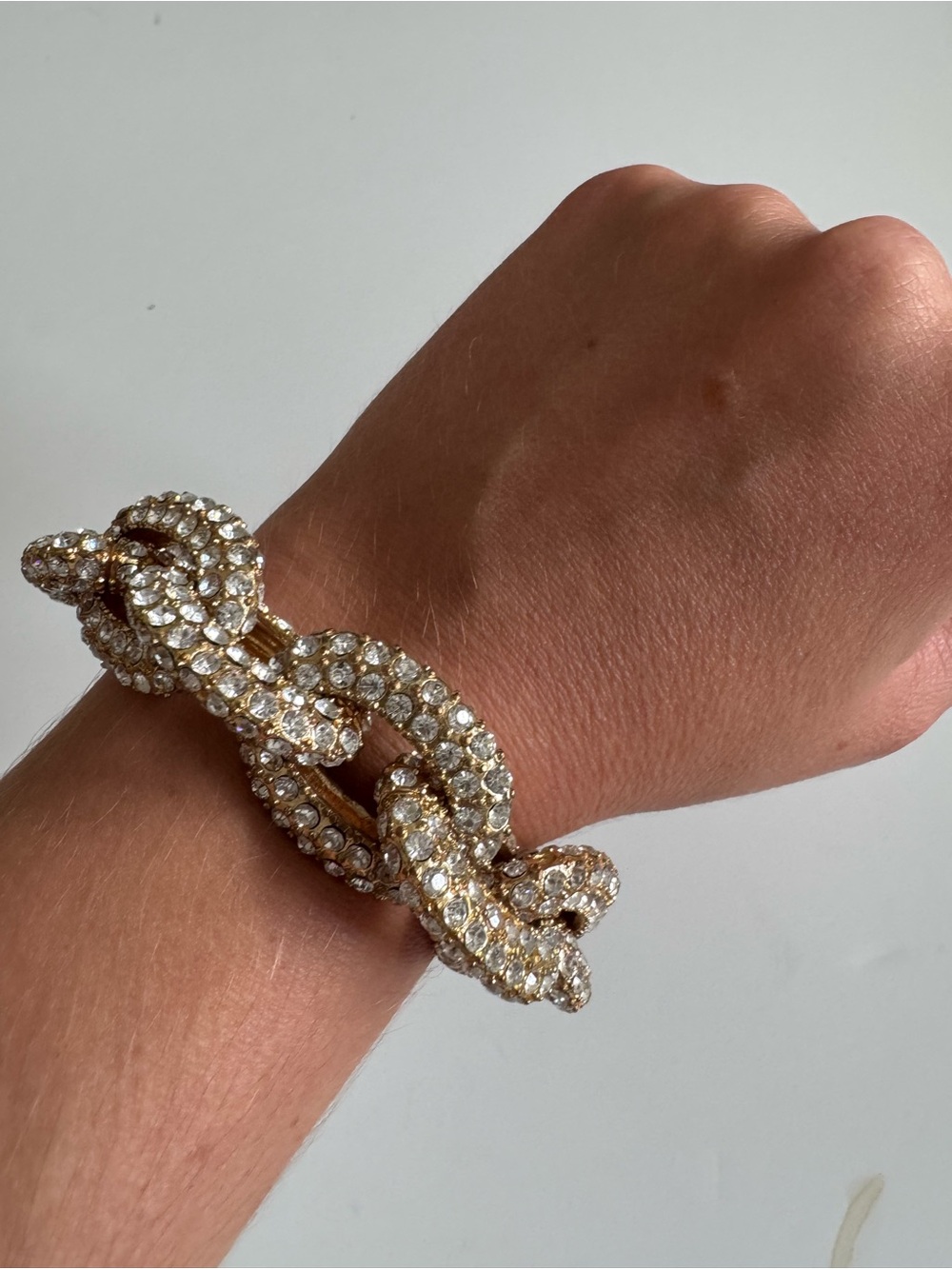Source Unknown Gold Crystal Link Bracelet - Women Jewelry
